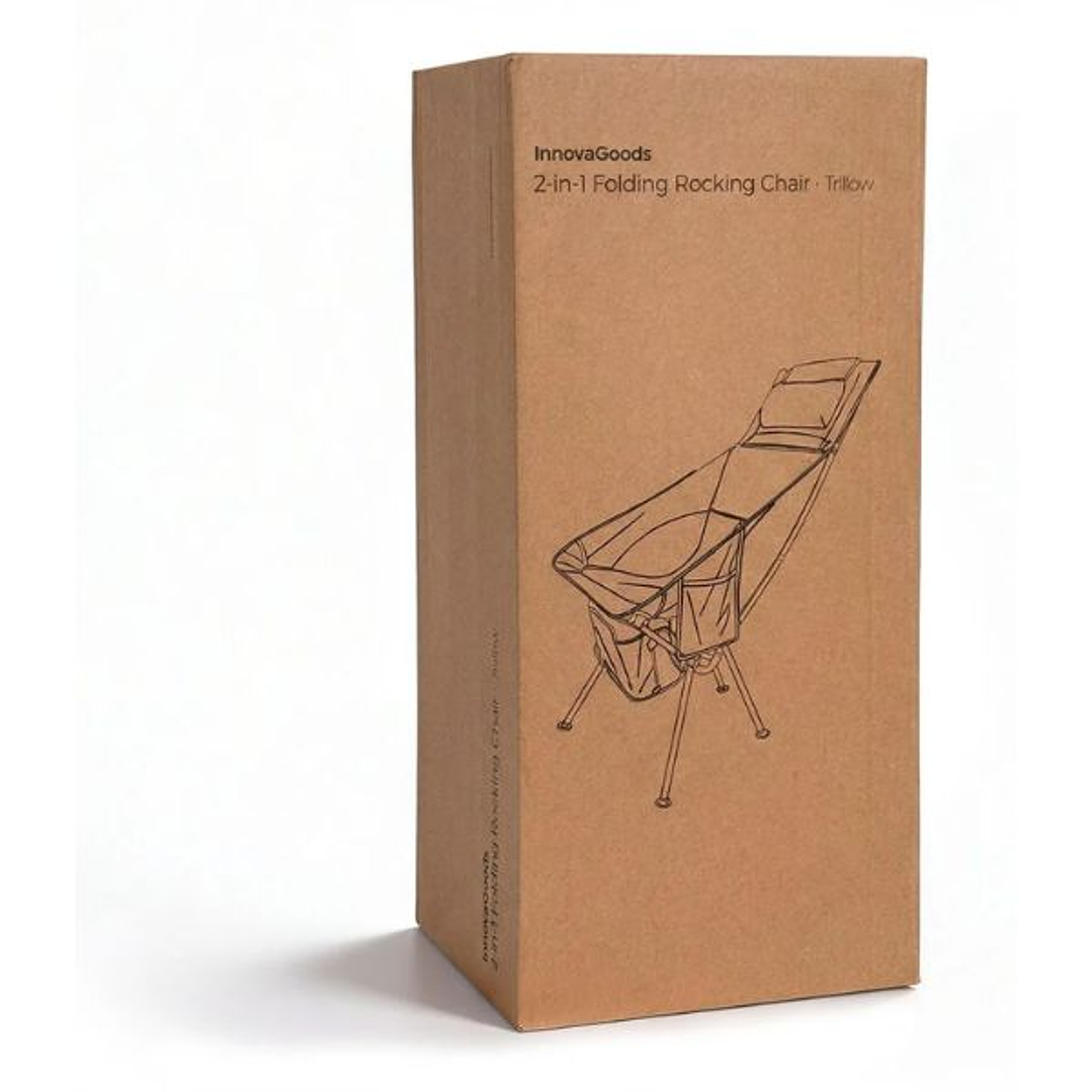 Silla Mecedora Plegable Trillow InnovaGoods - Confort Ergonómico y Relax 2 en 1 para tu Hogar 10