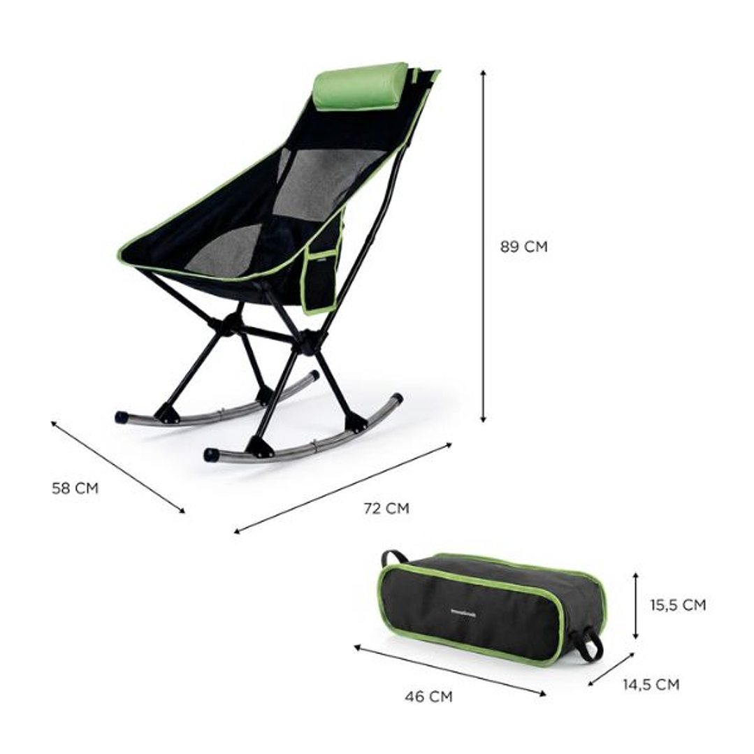 Silla Mecedora Plegable Trillow InnovaGoods - Confort Ergonómico y Relax 2 en 1 para tu Hogar 8