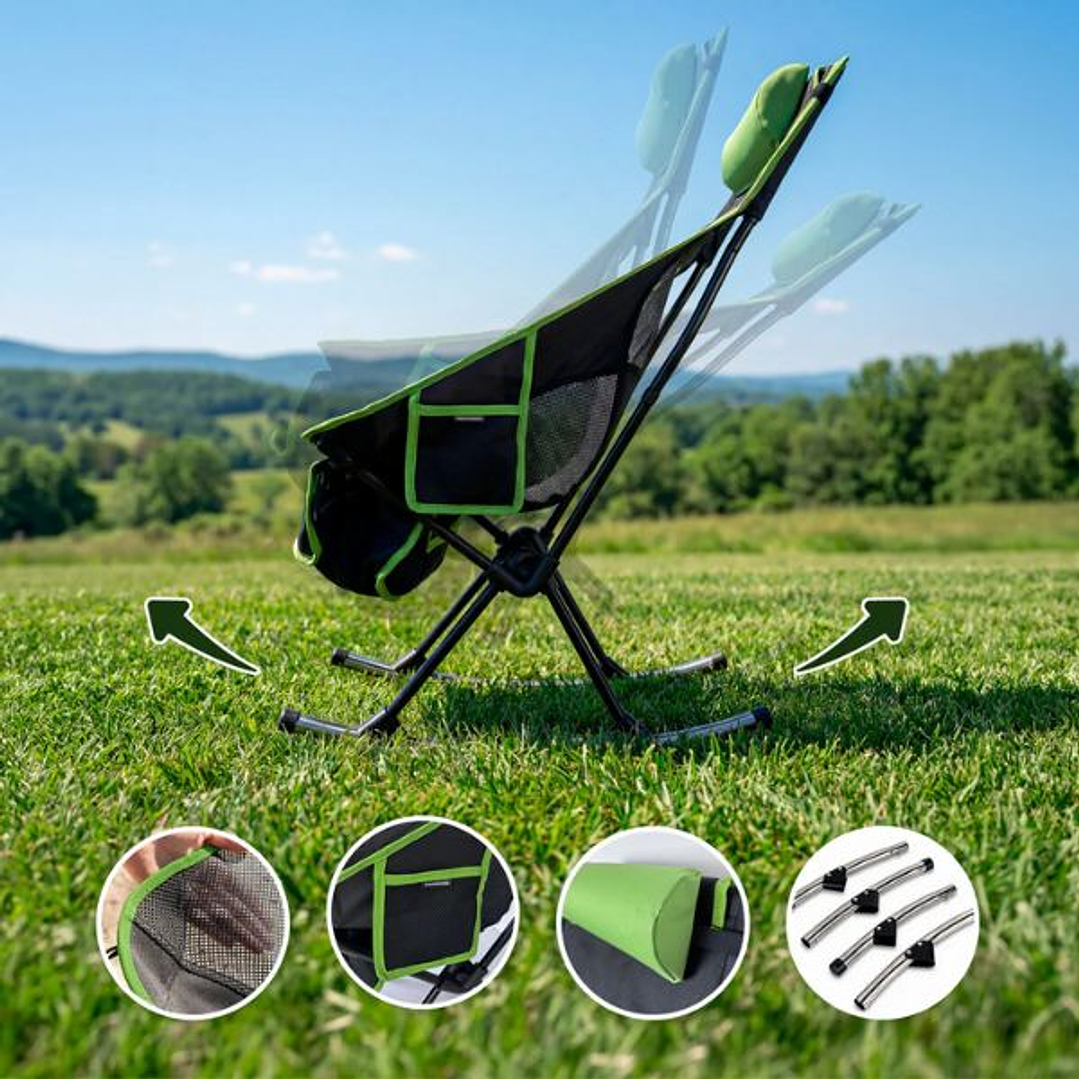 Silla Mecedora Plegable Trillow InnovaGoods - Confort Ergonómico y Relax 2 en 1 para tu Hogar 6