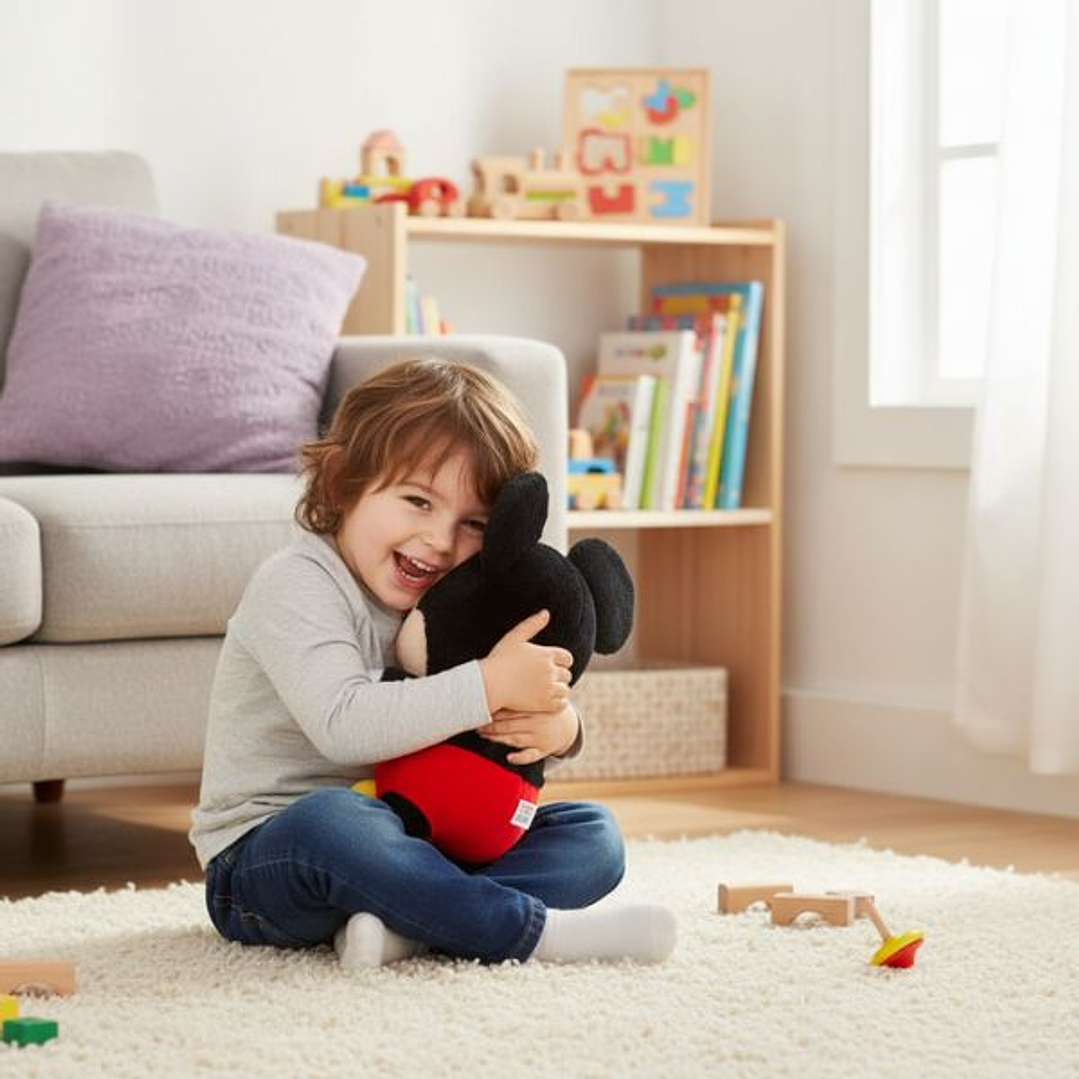 Peluche Bebé Mickey Mouse Disney 35 cm - Suave y Seguro Compañero para los Más Pequeños 5