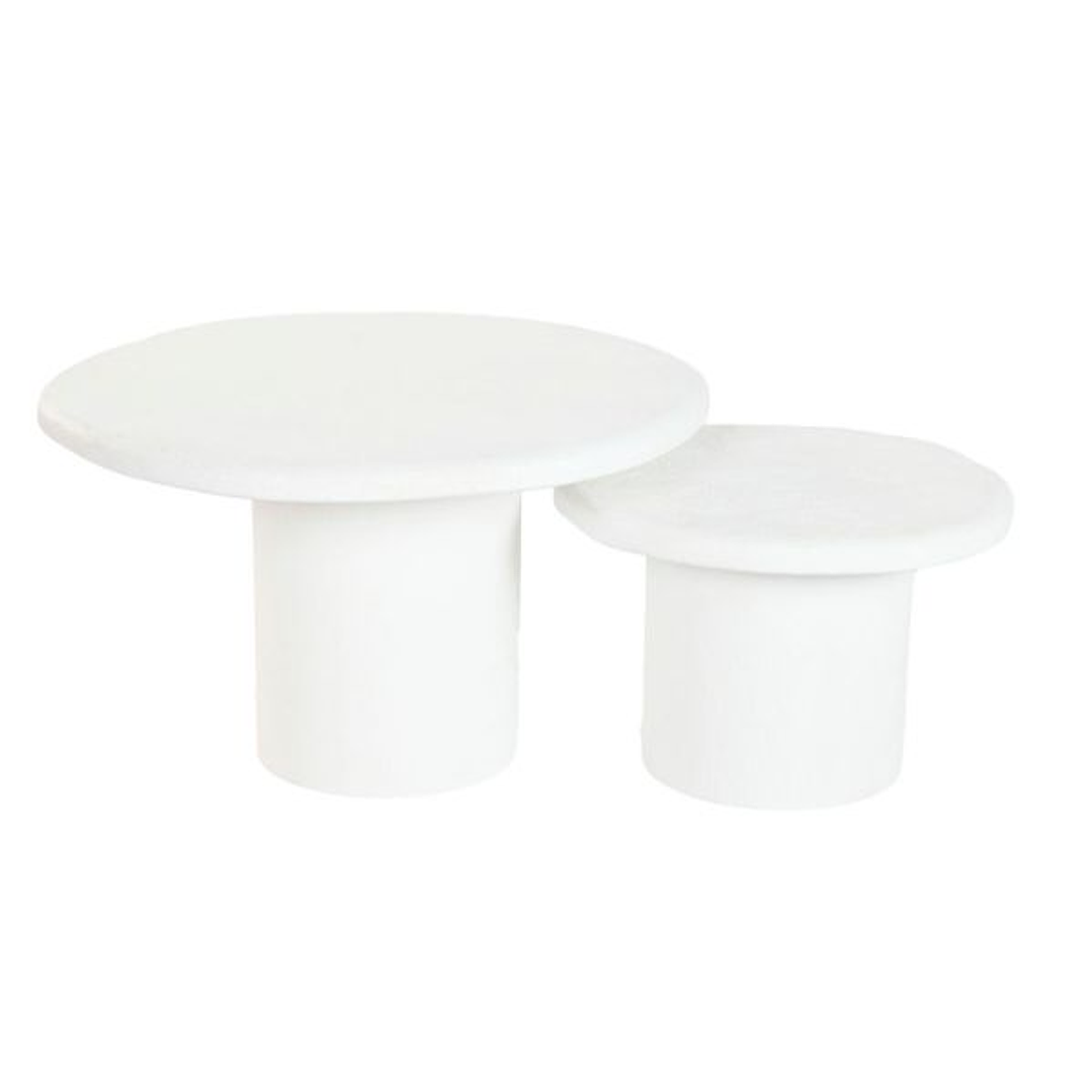 Juego de 2 Mesas Home ESPRIT | Madera de Mango Reciclada | Artesanía Sostenible | 75x75x35 cm 1