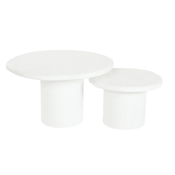 Juego de 2 Mesas Home ESPRIT | Madera de Mango Reciclada | Artesanía Sostenible | 75x75x35 cm 1