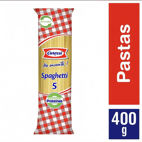 Pasta Carozzi Numero 5 400gr  