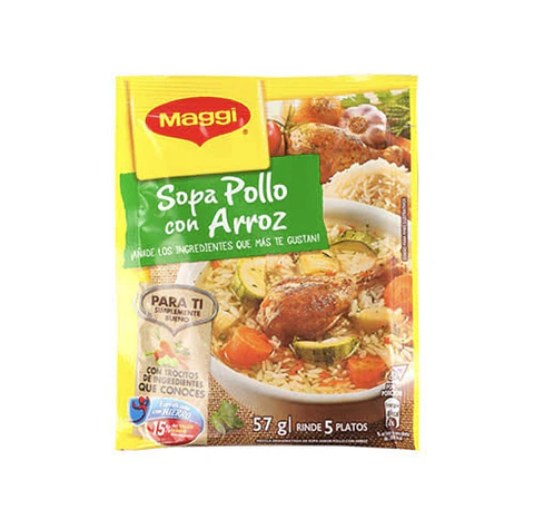 Sopa Maggi Pollo con Arroz 57gr