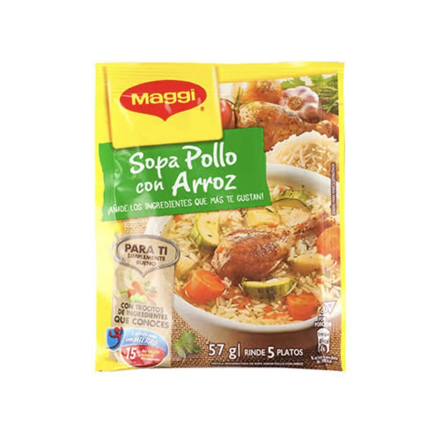 Sopa Maggi Pollo con Arroz 57gr 1