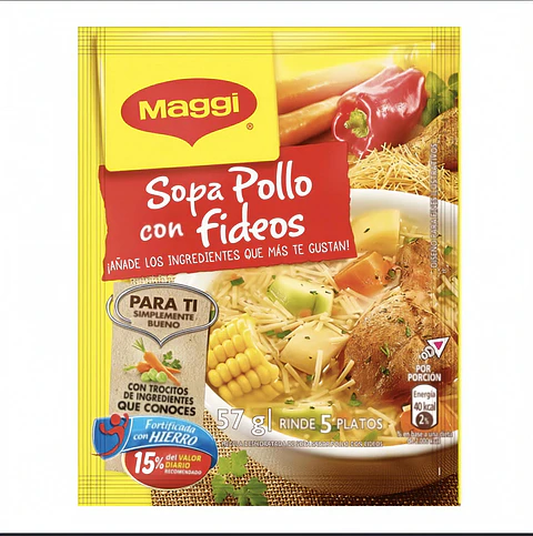 Sopa Maggi de Pollo Fideos 57g 