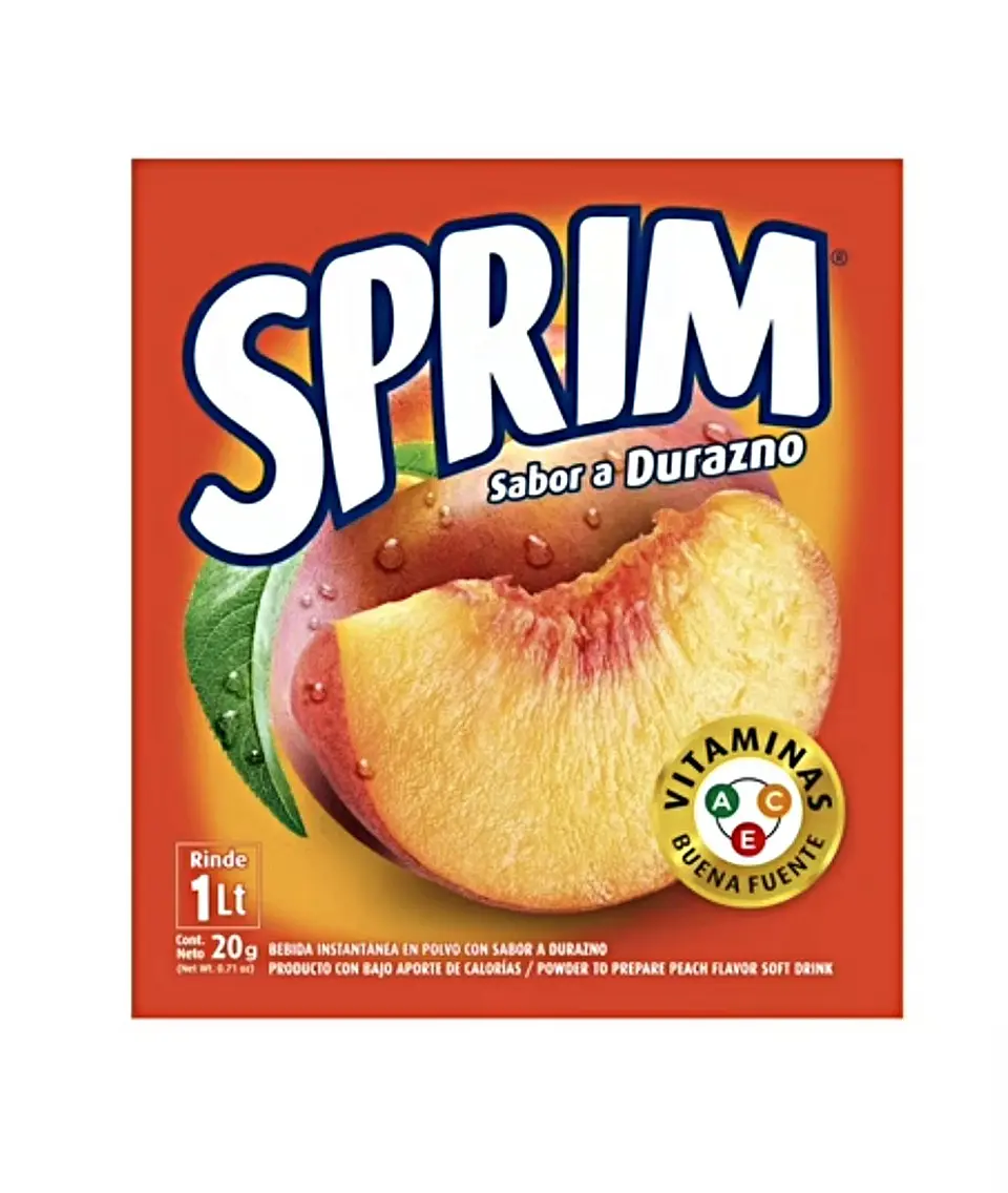 Jugo en Polvo Sprim Durazno 20 gr 1