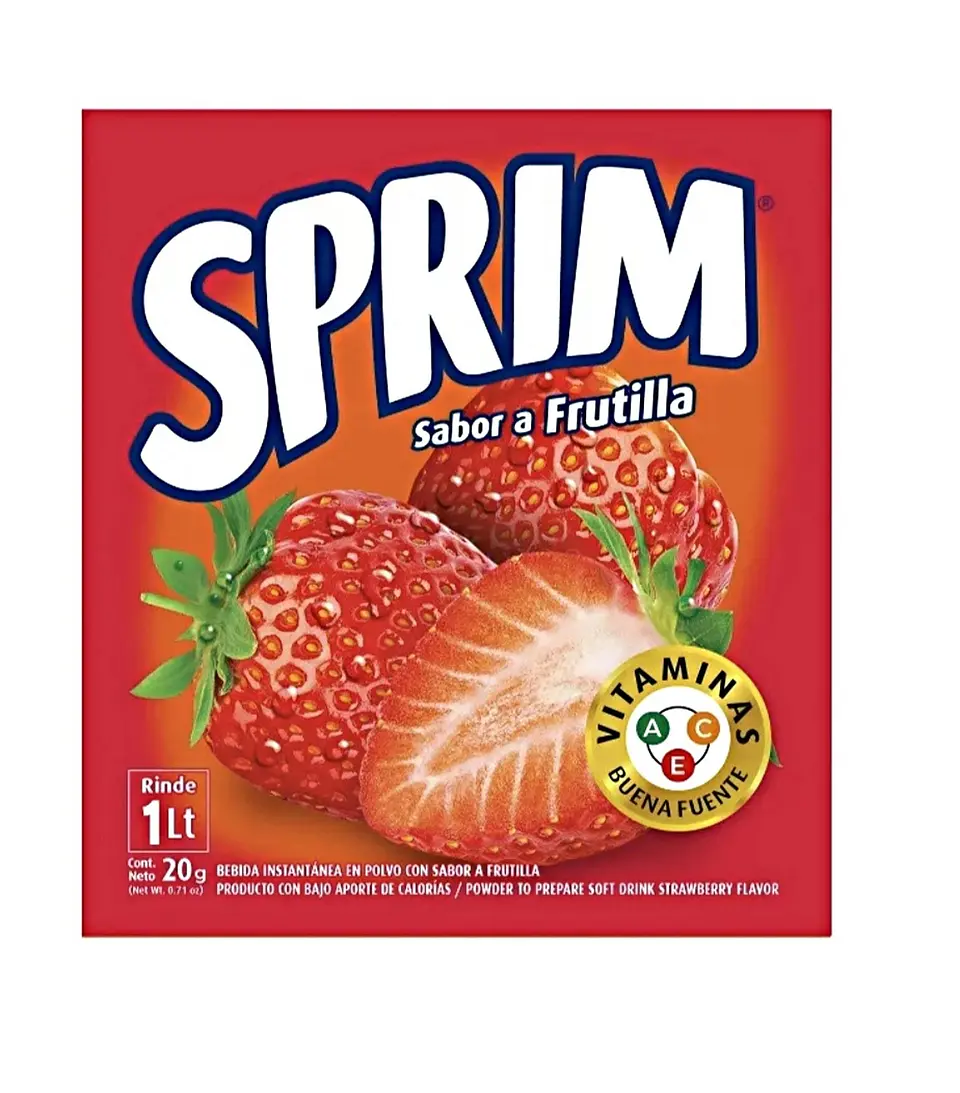 Jugo en polvo Sprim Frutilla Sobre 20g 1
