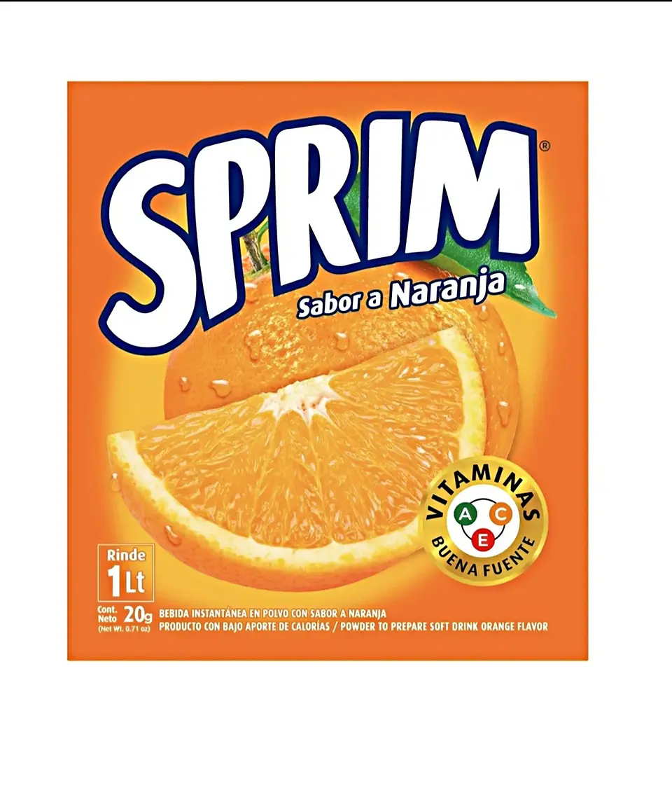 Jugo en Polvo Sprim Naranja 20 gr 1