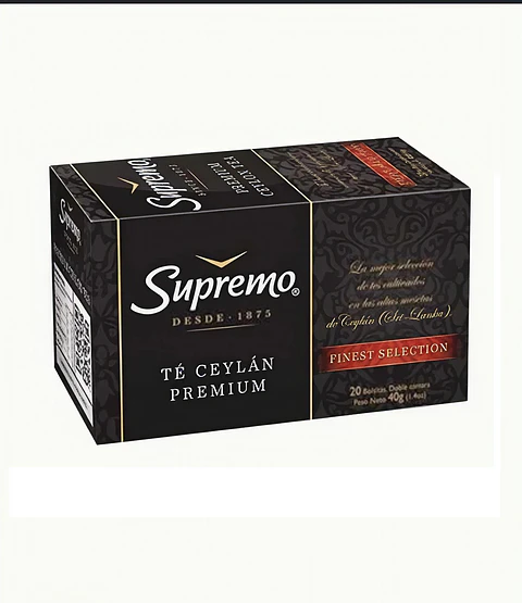 Te Supremo Premium Negro 20 bolsas