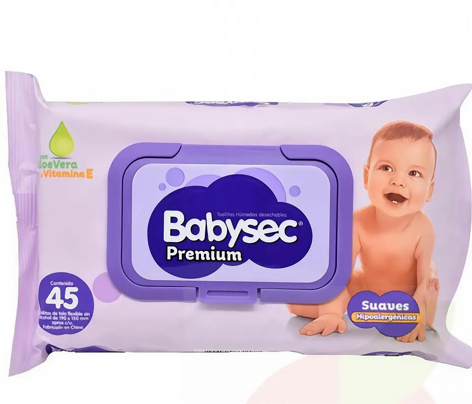 Toallitas Húmedas Babysec Premium 45 Unidades 1