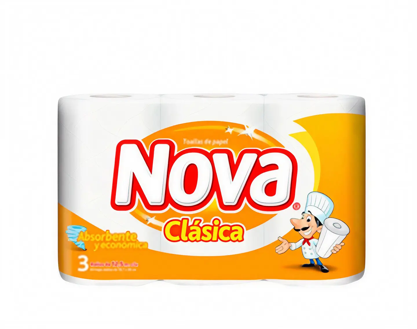Toalla de Papel Nova Clásica 12 m 3 un. 1