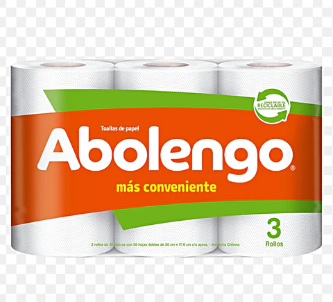 Toalla de Papel Abolengo Doble Hoja 10 m 3 un.