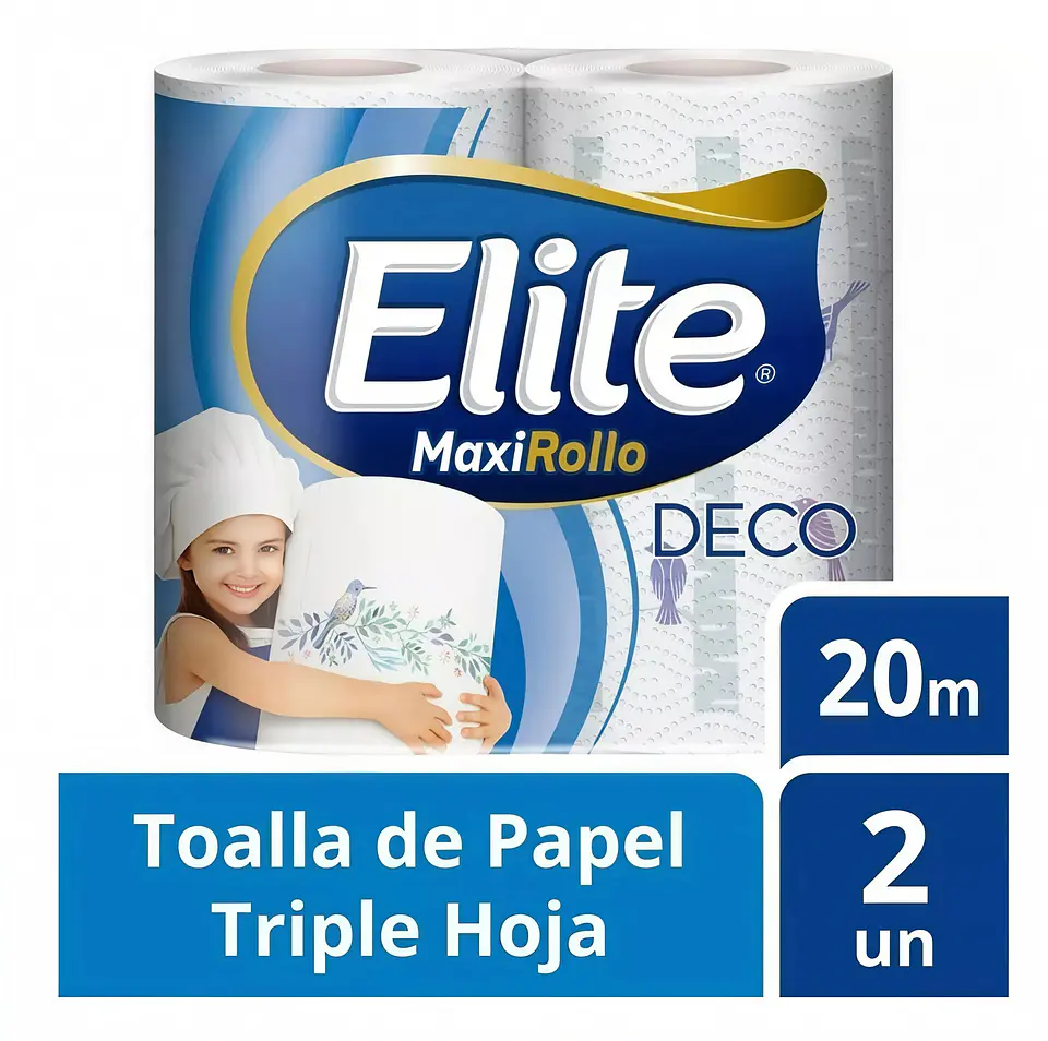 Elite Deco Toalla de Papel Maxi Rollo 2 Unidades 20 Metros 1