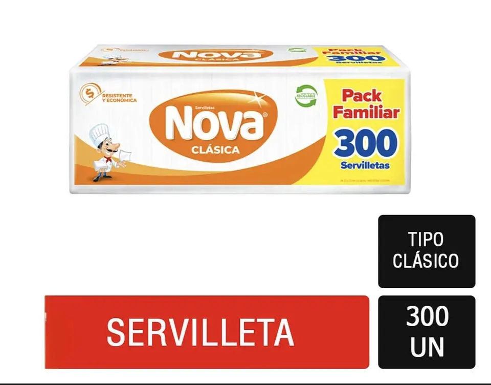 Servilleta Nova Clásica Cóctel 300 un 1