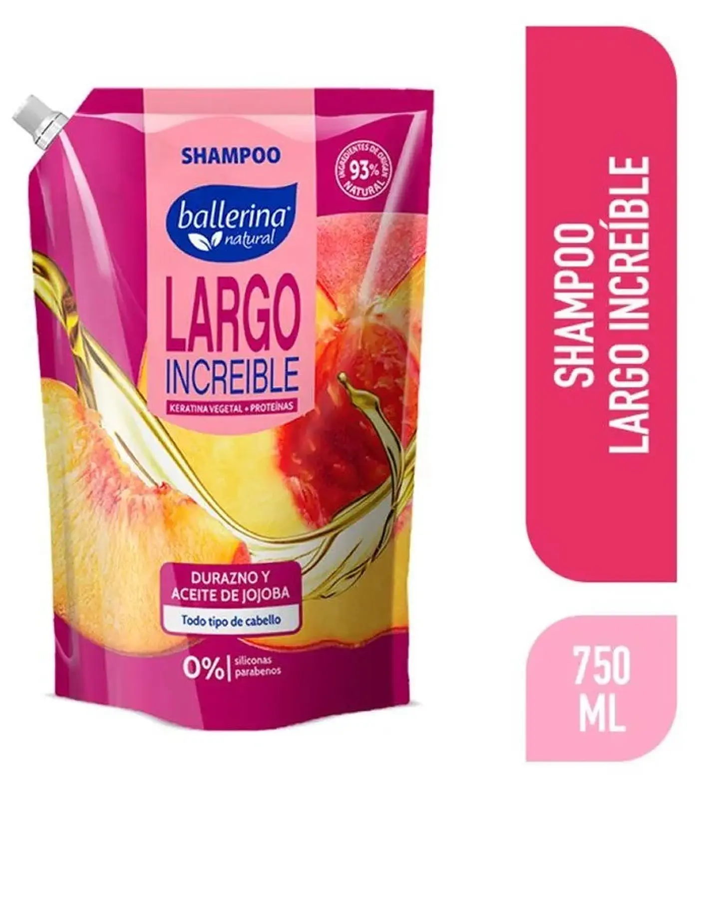 Shampoo Ballerina Largo Increíble Doypack 750 ml 1