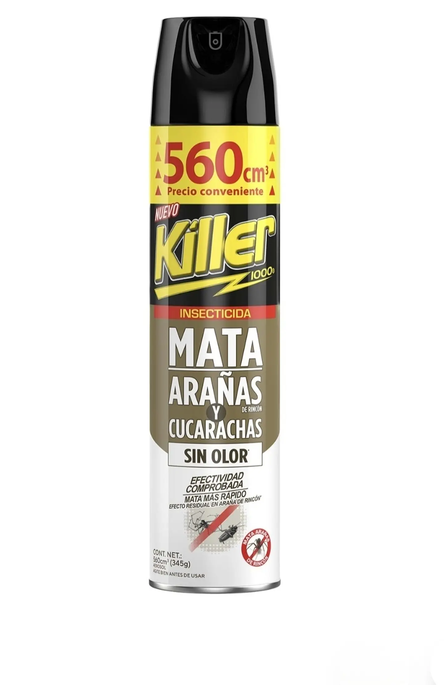 Insecticida Aerosol Sin Olor Arañas y Cucarachas, Killer  560 ml 1