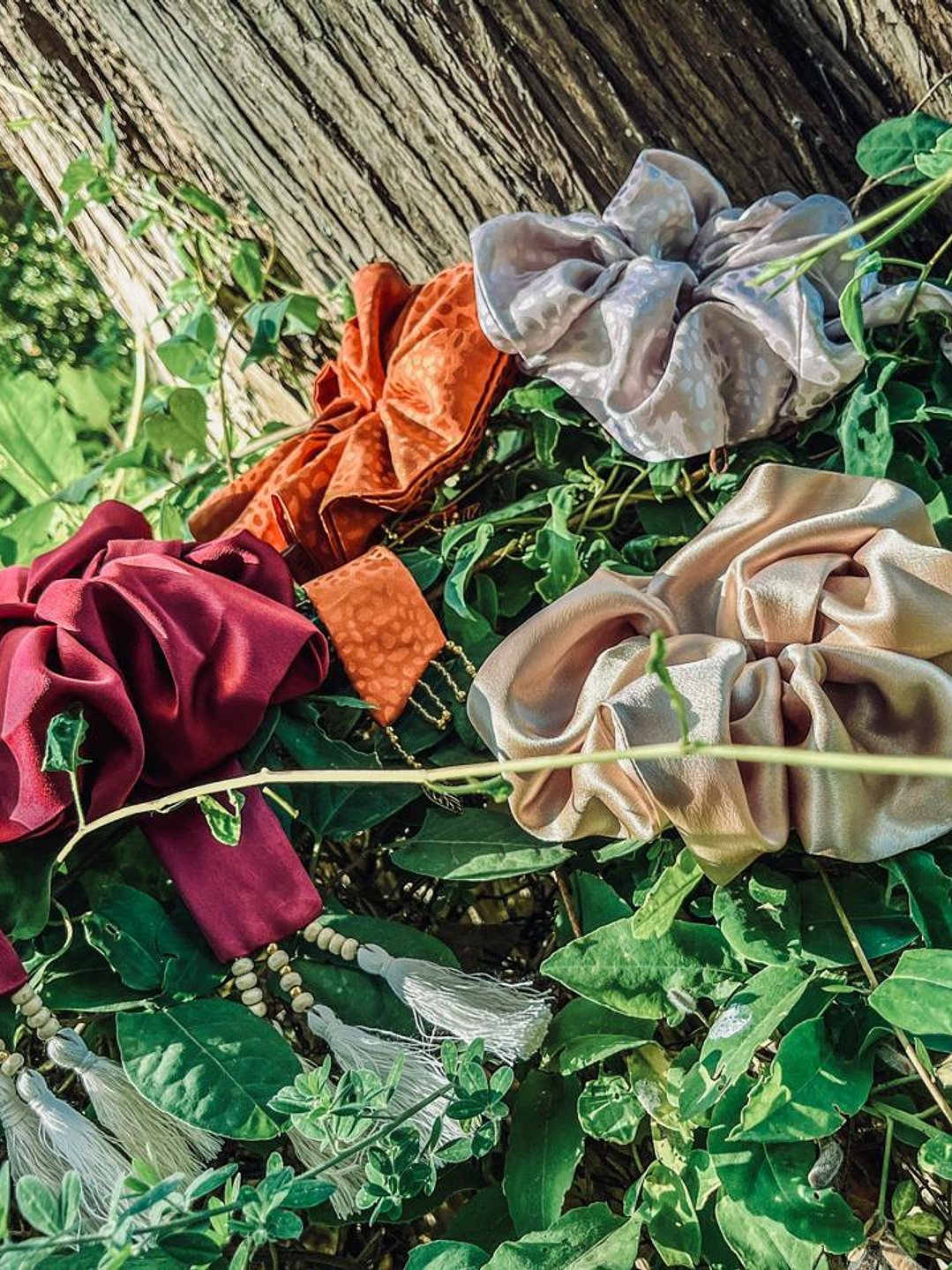 Scrunchies XL satín liso 1