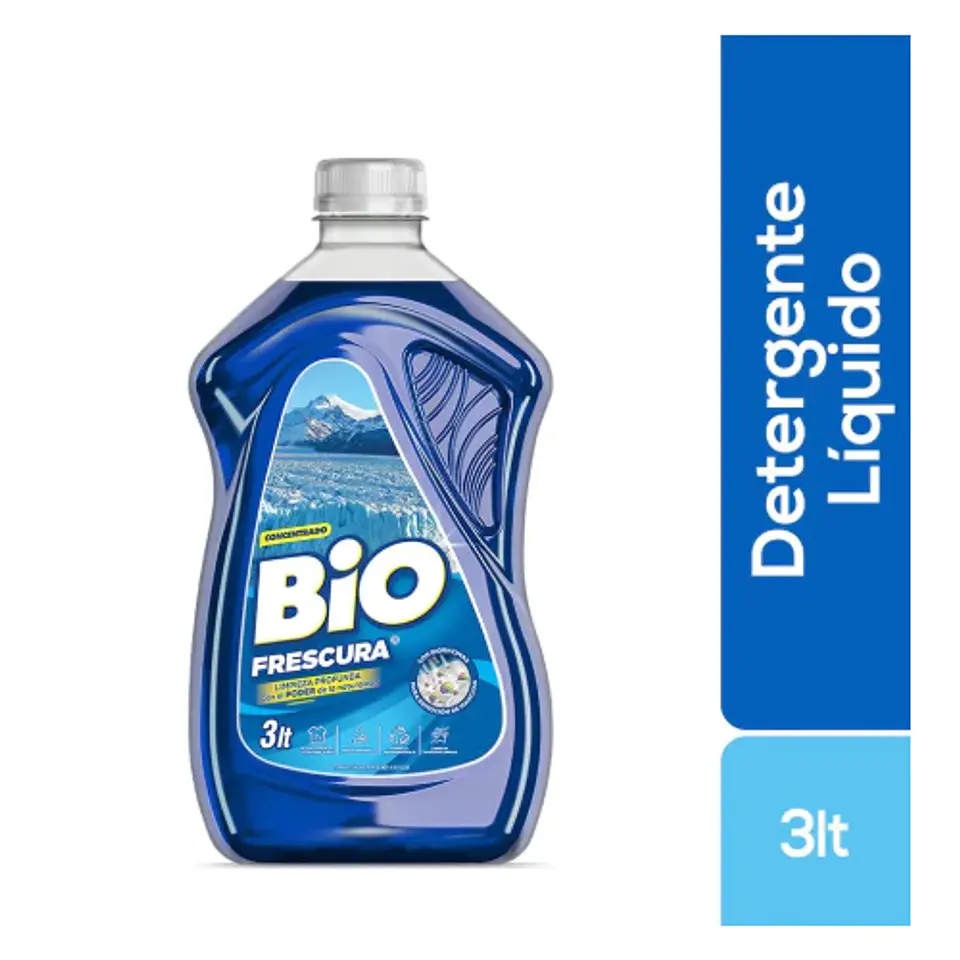 Detergente Liquido Bio Frescura Campos de Hielo Azul 3 Litros 1