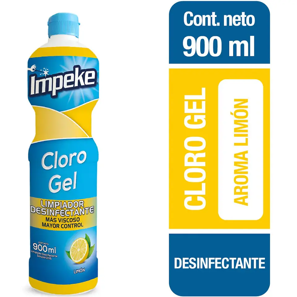 Cloro Gel Impeke Limón 900 ml 1