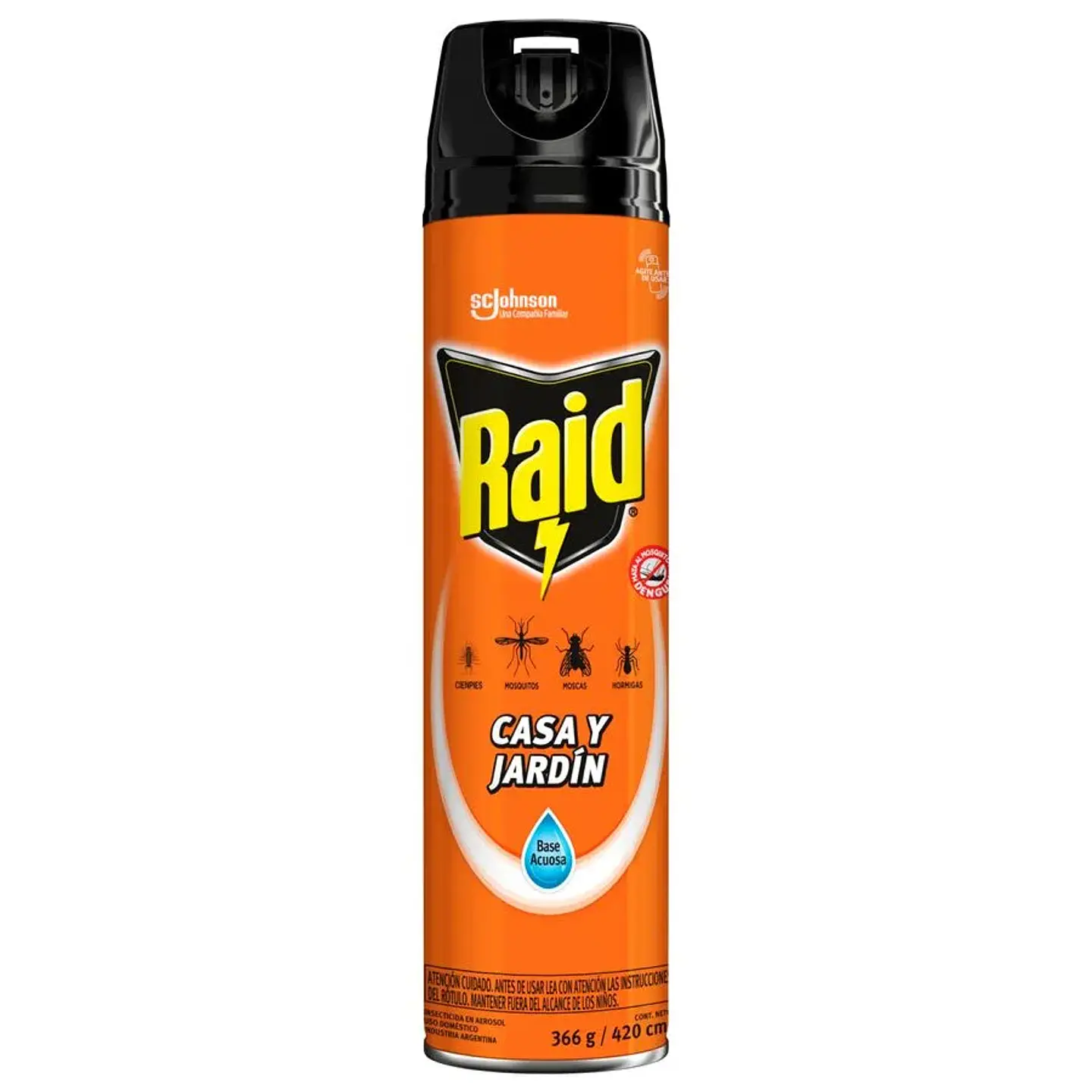 Insecticida Raid Aerosol Casa y Jardín Lata, Aerosol 420 cc 2