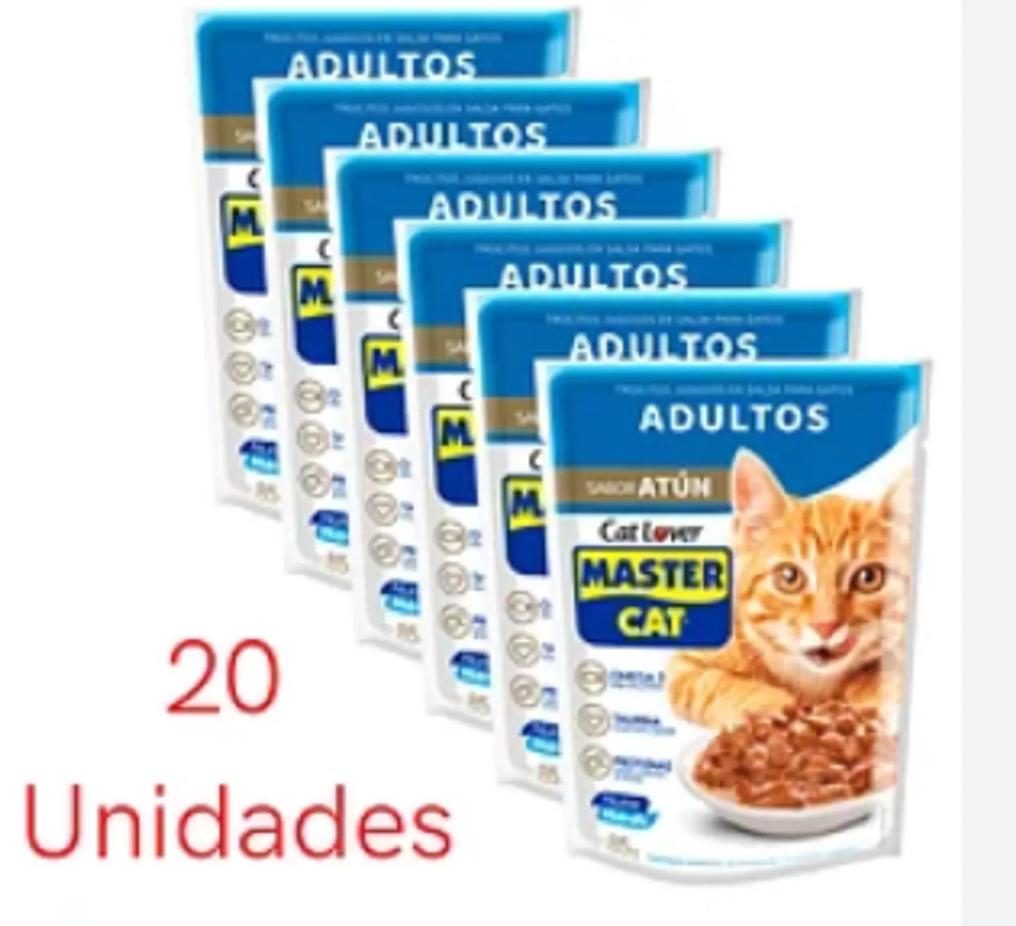 CAJA SACHET MASTER CAT ATUN 85 GR - 20 UNIDADES 1