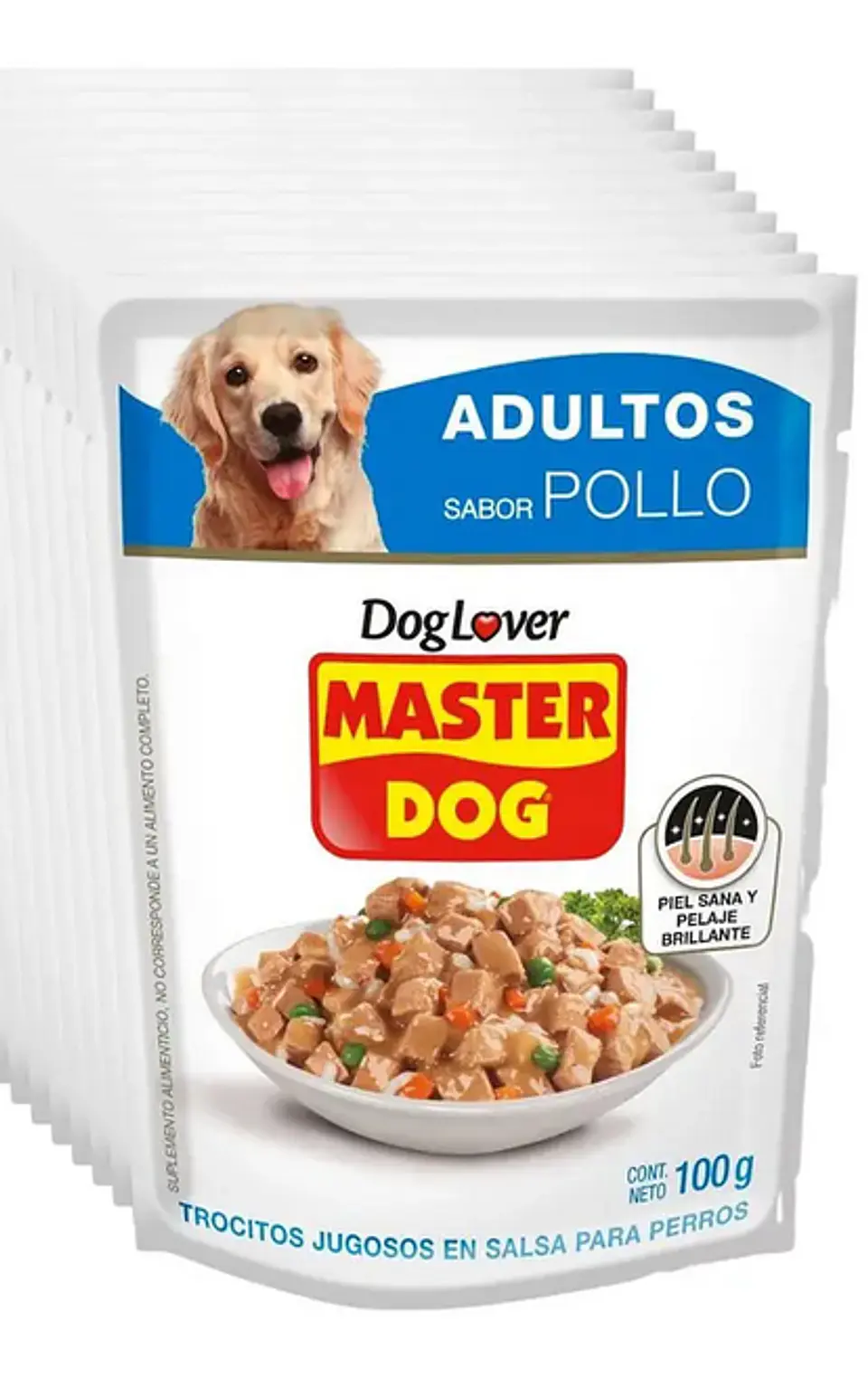 CAJA SACHET MASTER DOG POLLO 20 UNID  1