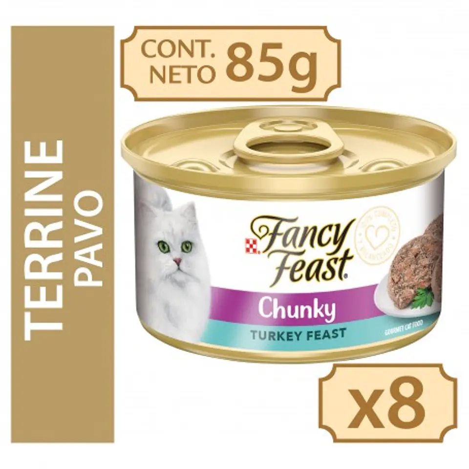 PACK FANCY FEAST 8 X 85 GR CHUNKY PAVO 1