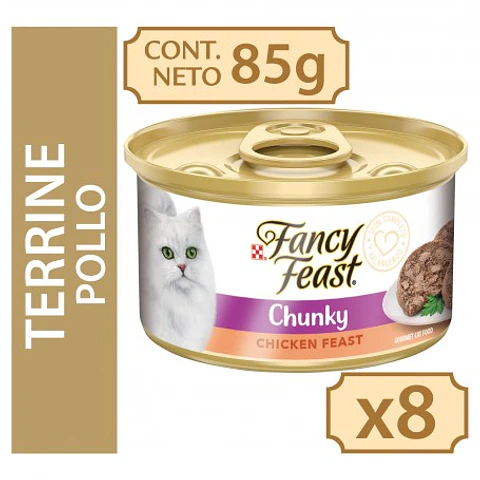 PACK FANCY FEAST 8 X 85 GR CHUNKY POLLO