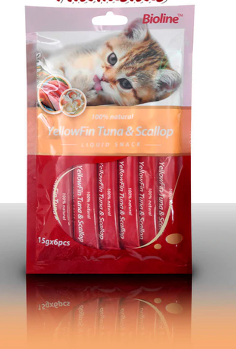 BIOLINE SNACK CREMOSO 15 GR - PAQUETE 6 UNIDADES