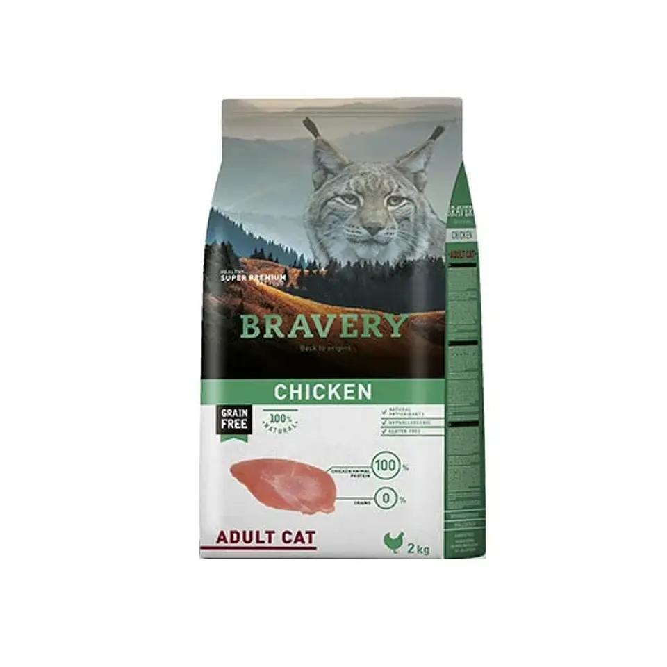 BRAVERY GATO CHICKEN ADULTO CAT 7 KG 1