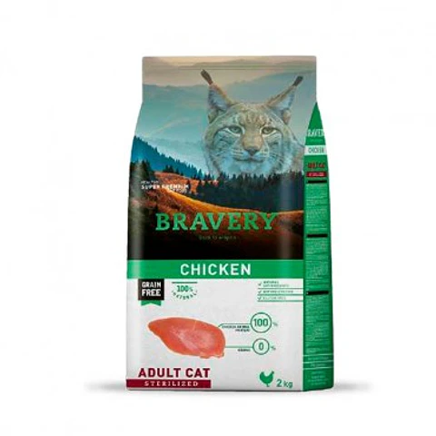 BRAVERY GATO CHICKEN ADULTO ESTERILIZADO CAT 2 KG