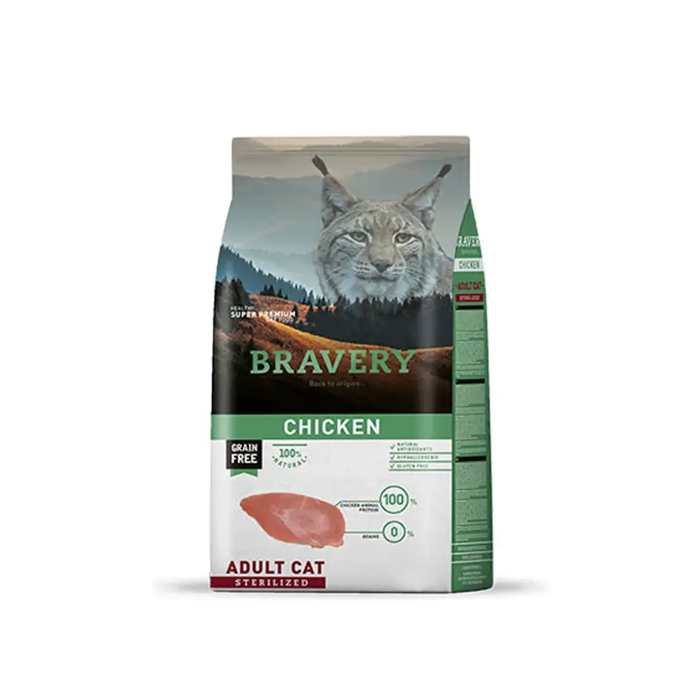 BRAVERY GATO CHICKEN ADULTO ESTERILIZADO CAT 7 KG 1