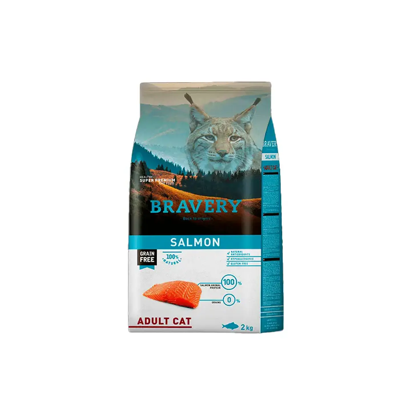 BRAVERY GATO SALMON ADULTO CAT 2 KG 1