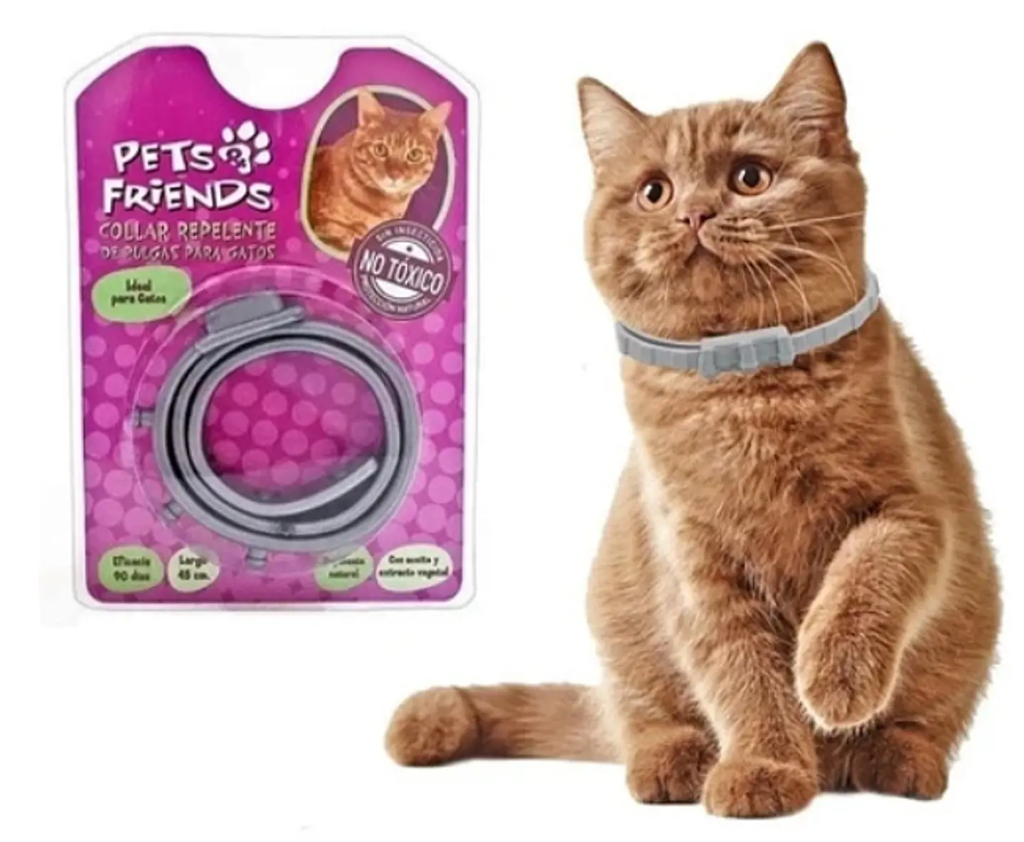 COLLAR REPELENTE DE PULGAS GATO PETS FRIENDS  1