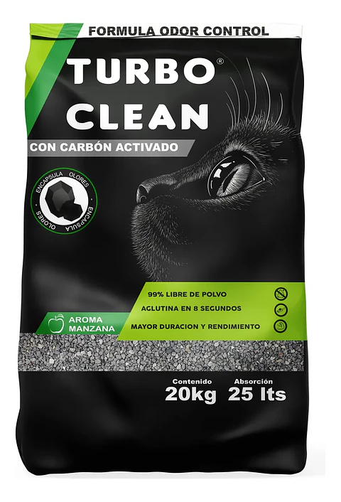 TURBO CLEAN ARENA PROMOCION 20 KG MANZANA
