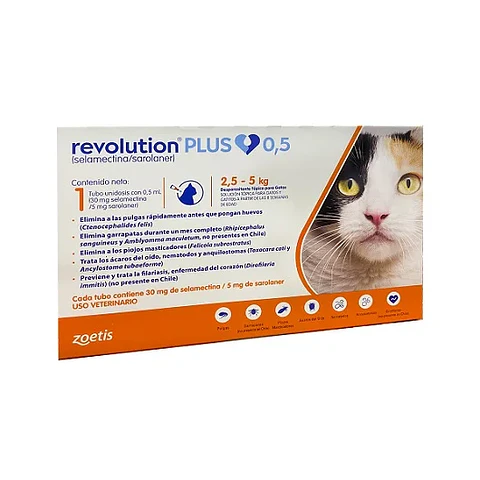 REVOLUTION PLUS 0,5 ML (2,5 A 5 KG) X 1P