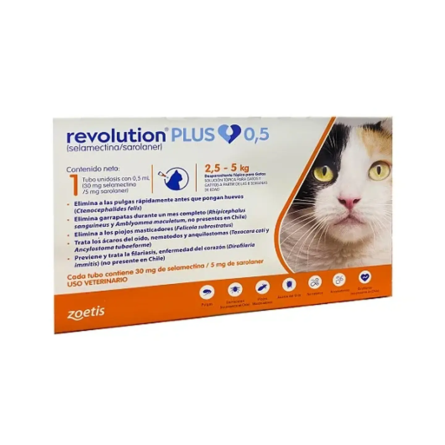REVOLUTION PLUS 0,5 ML (2,5 A 5 KG) X 1P 1