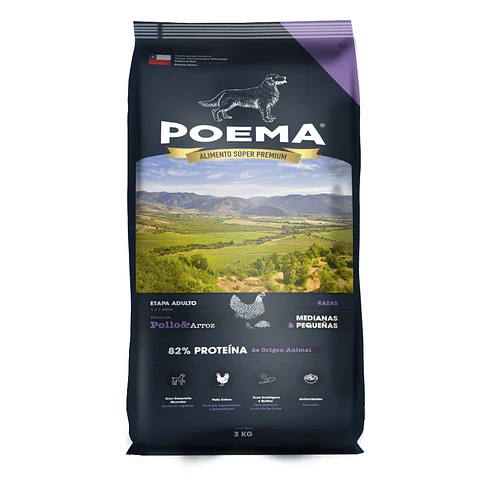 POEMA PERRO ADULTO PEQUEÑO Y MEDIANO 3 KG