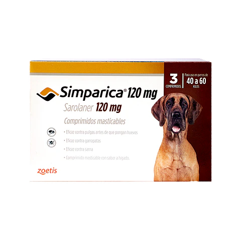 SIMPARICA 120 MG X 3 TAB 40.1-60 KG