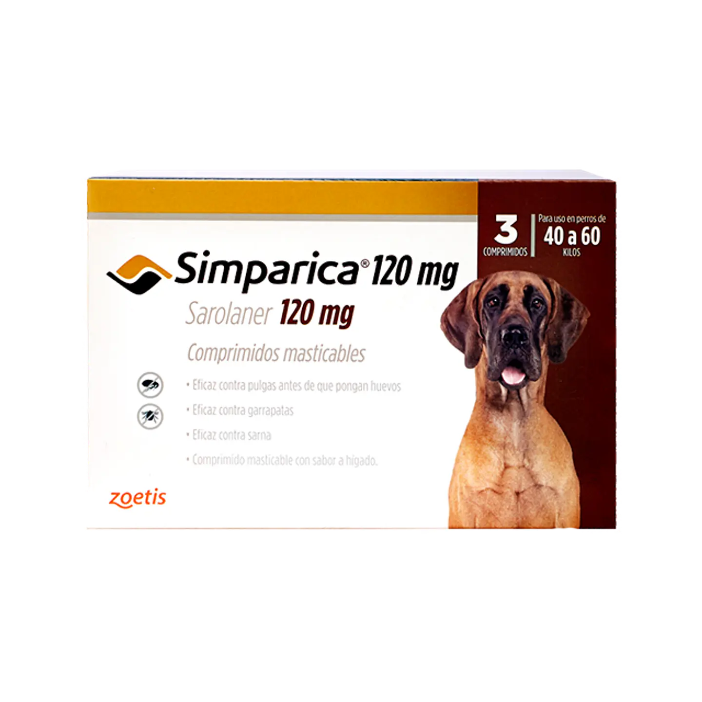 SIMPARICA 120 MG X 3 TAB 40.1-60 KG 1