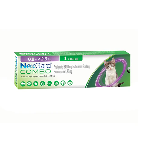 NEXGARD COMBO CAT 0,8 - 2,5 KG 0,3 ML