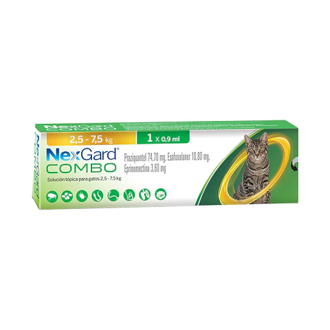 NEXGARD COMBO CAT 2,5 - 7,5 KG 0,9 ML