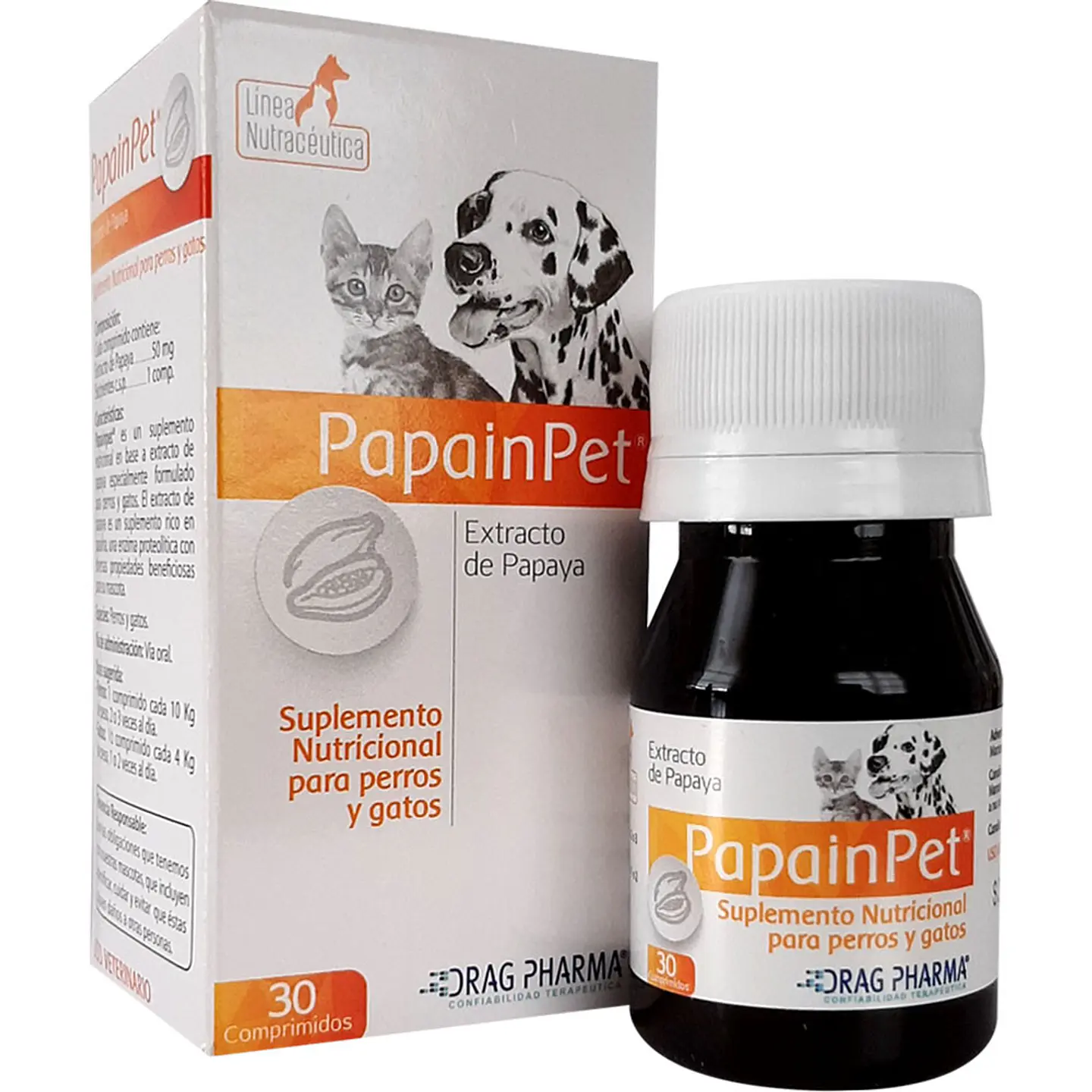 PAPAIN PET 30 COMPRIMIDOS 1