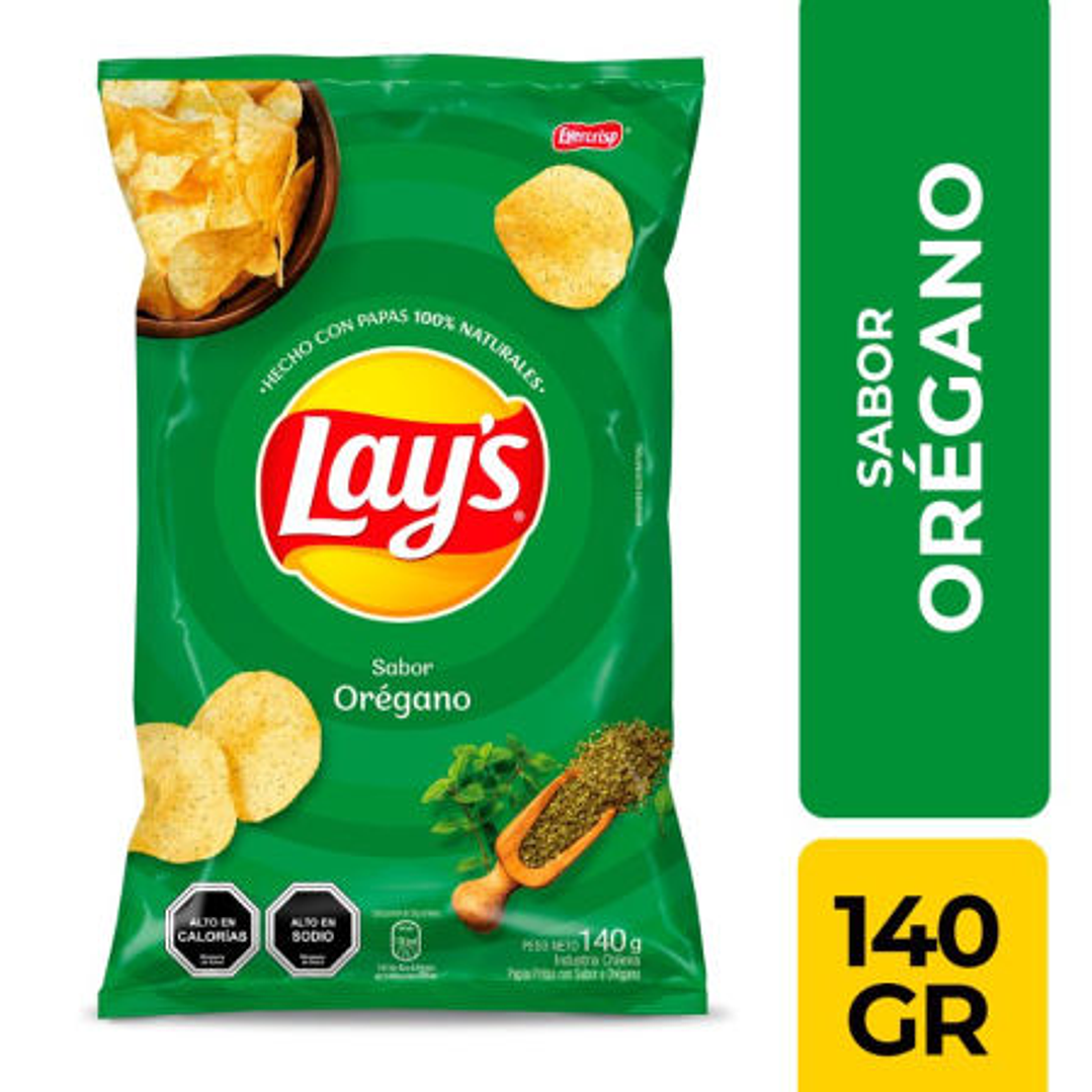 Papas Fritas Mediterráneas Orégano 140 g Lay's 1