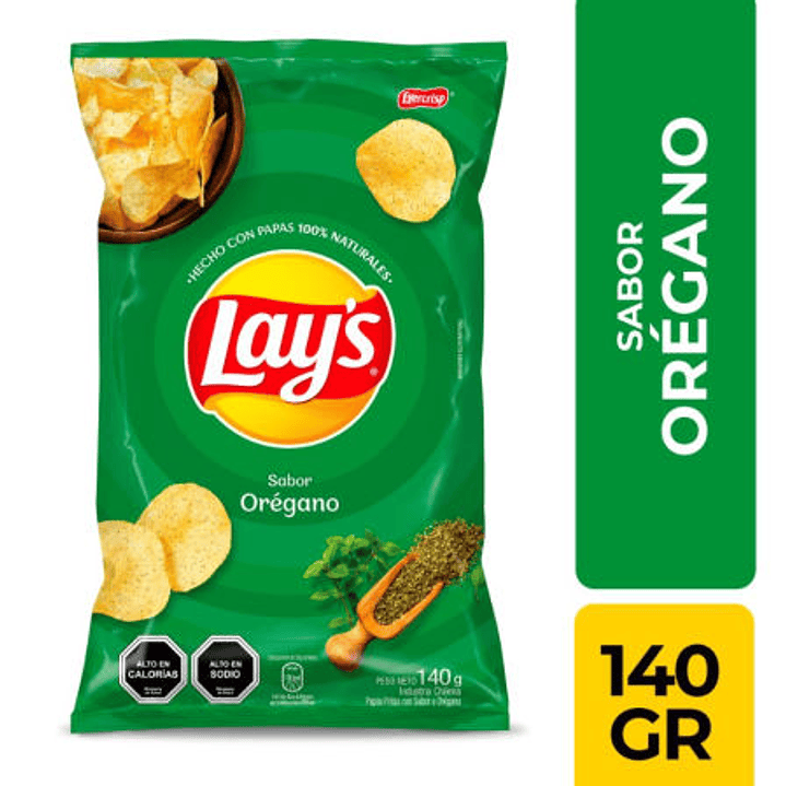 Papas Fritas Mediterráneas Orégano 140 g Lay's 1