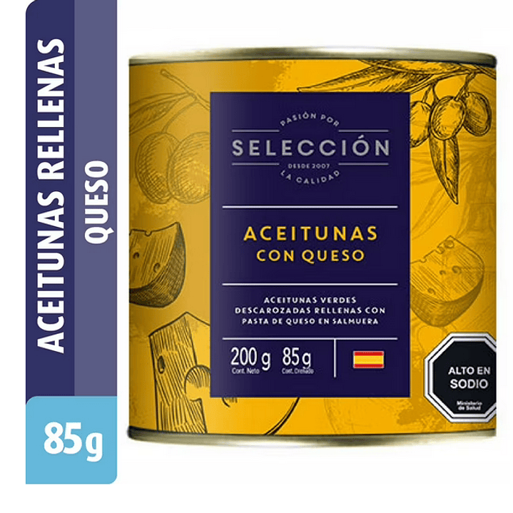 Aceitunas Rellenas Variedades Drenado 85 g - Neto 200 g 3