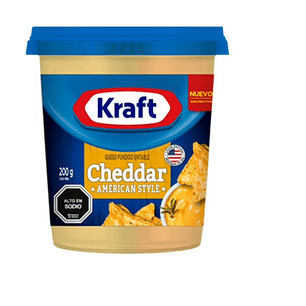 Queso Fundido Untable Sabor Cheddar, 200 g