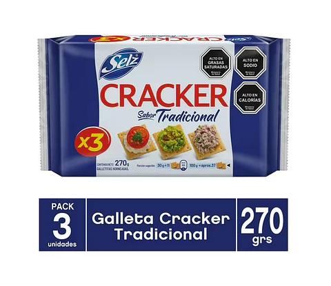 Paquete Galletas Saladas Pack 3 un, 270 g