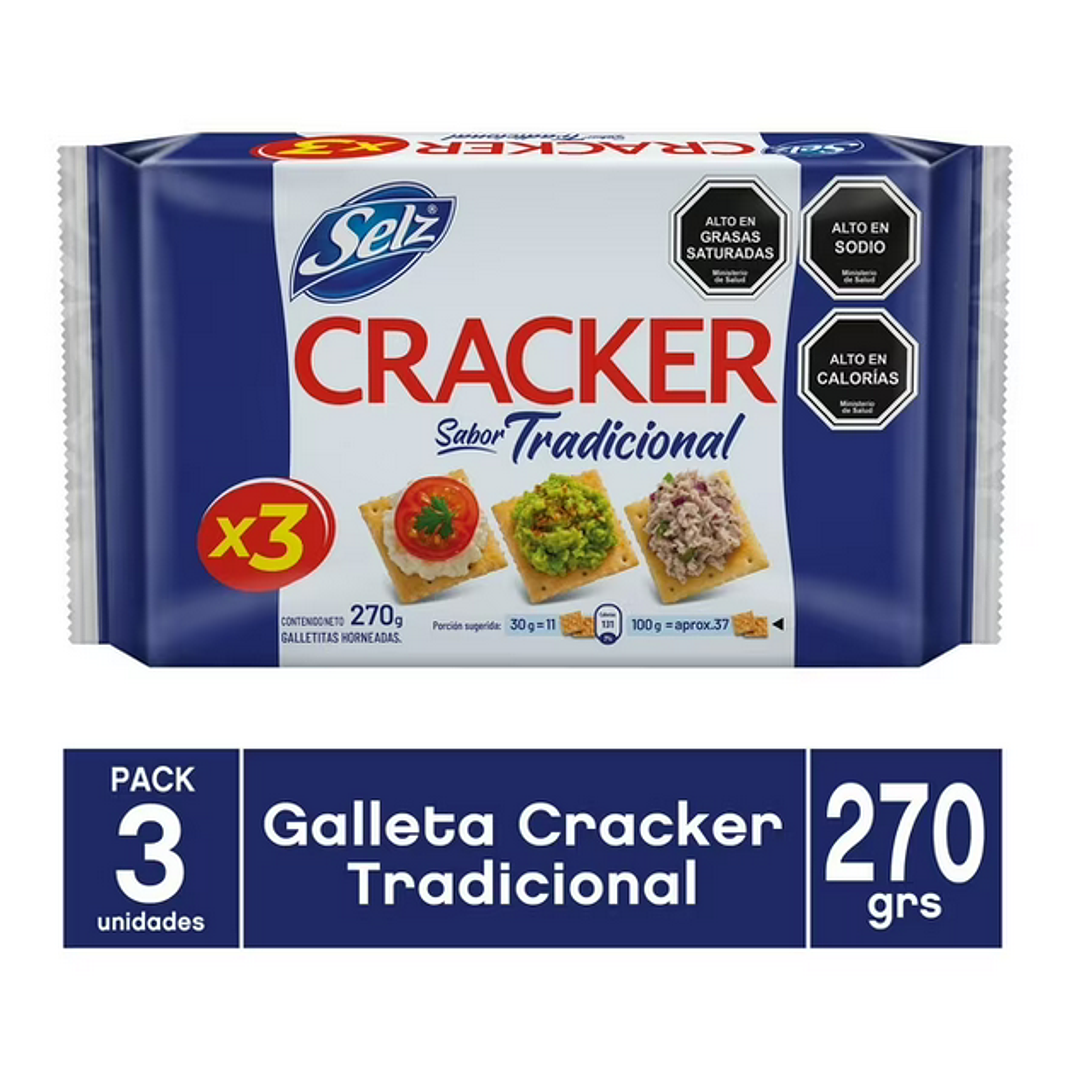 Paquete Galletas Saladas Pack 3 un, 270 g 1